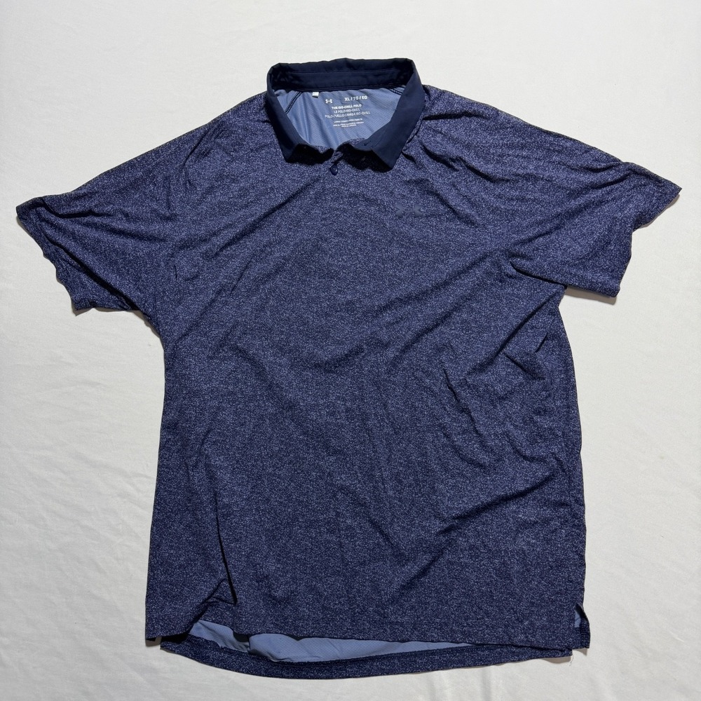 Under Armour Iso-Chill Polo Mens XL Navy Heather Golf Performance Shirt 1377294